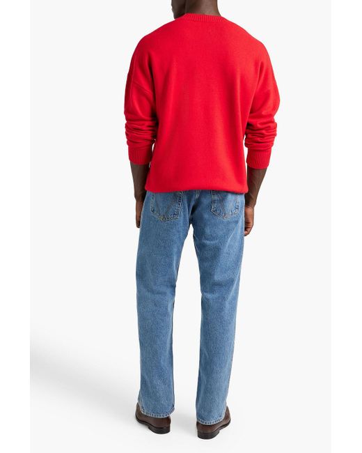 J.W. Anderson Red Printed Knitted Sweater for men
