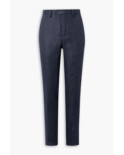 Mr P. Blue Philip Linen-Twill Suit Pants for men