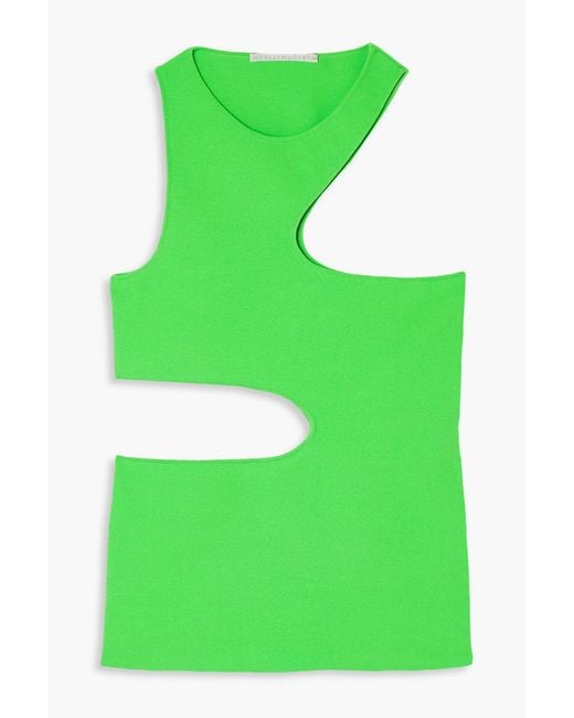Stella McCartney Green Cutout Crepe Top