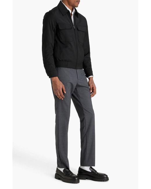 Sandro Black Wool-Blend Overshirt for men