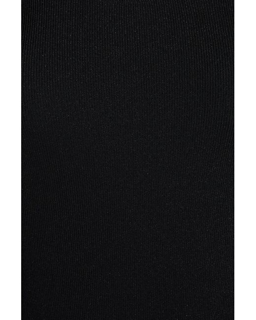 Zimmermann Black Metallic Stretch-Jersey Bodysuit
