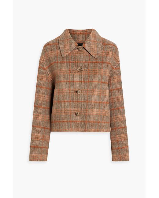 Joseph Brown Gerrard Checked Wool-blend Felt Jacket