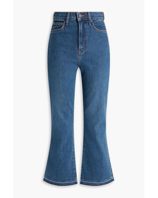Veronica Beard Blue Carson High-Rise Flared Jeans