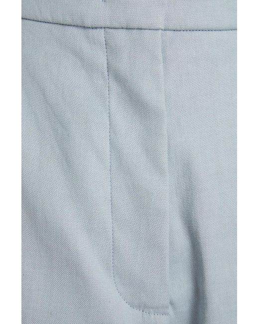 Joseph Blue Walden Linen-blend Twill Shorts