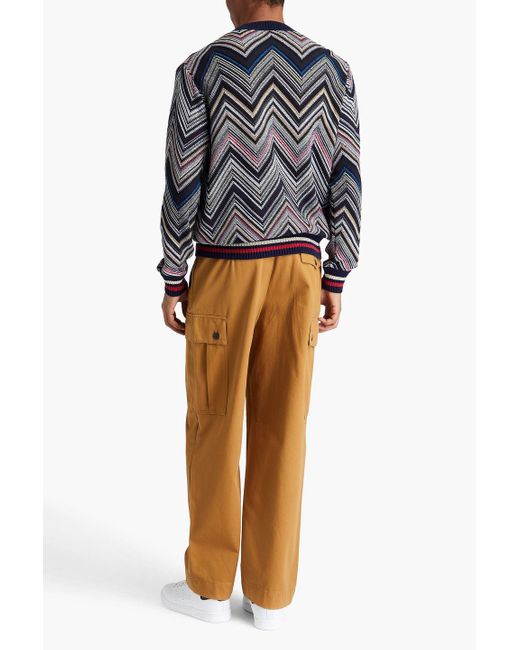 Missoni Black Jacquard-knit Cotton-blend Sweater for men