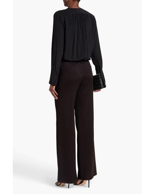 Victoria Beckham Black Silk Crepe De Chine Blouse