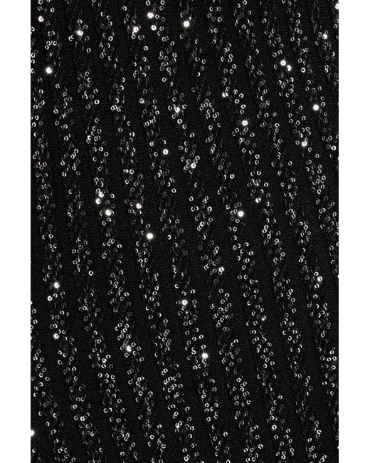 Missoni Black Sequin-embellished Crochet-knit Midi Dress