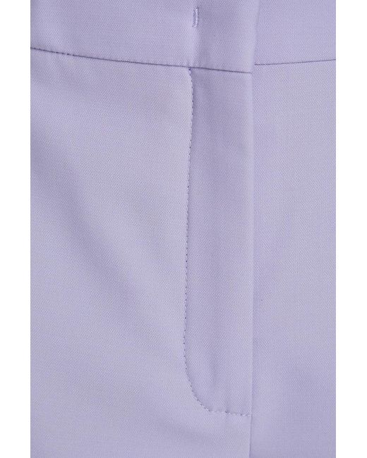 Another Tomorrow Purple Wool Straight-leg Pants