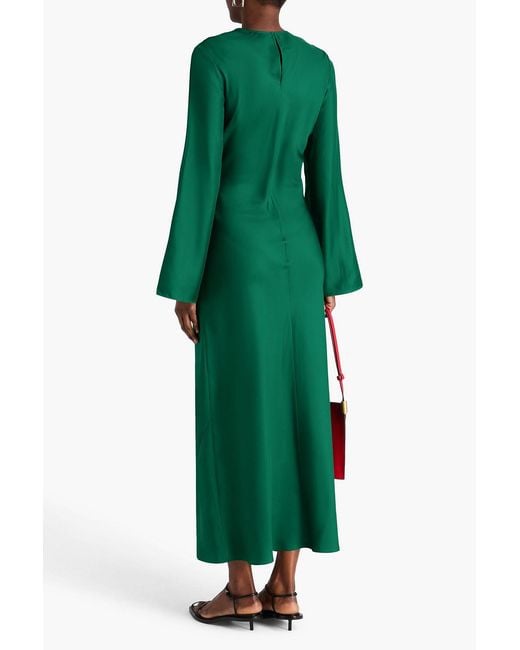 Rohe Green Silk-Twill Maxi Dress