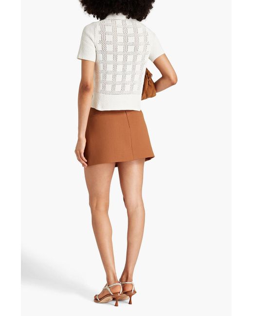 Zimmermann Brown Twill Mini Skirt