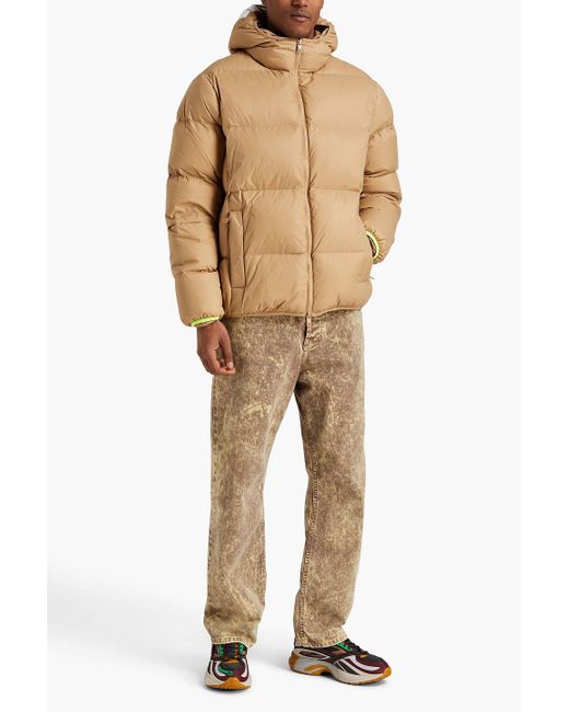 MSGM Natural Quilted Shell Hooded Down Jacket for men