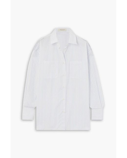 Giuliva Heritage White Carla Striped Cotton-poplin Shirt