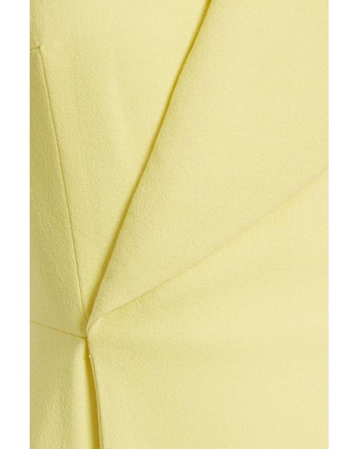 Emilia Wickstead Yellow Briar Wrap-effect Wool-crepe Midi Dress