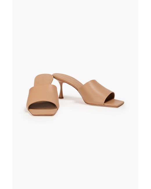 STUDIO AMELIA White Classic 70 Leather Mules