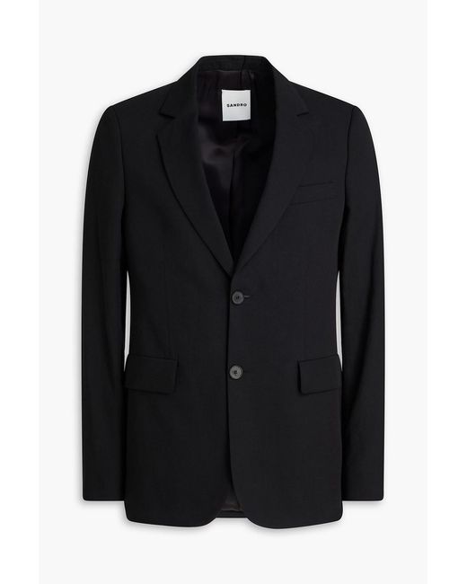 Sandro Black Twill Blazer for men