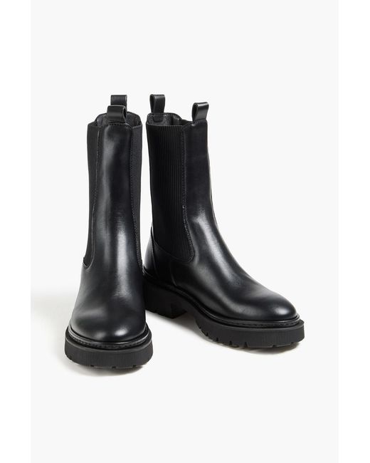 Claudie Pierlot Black Leather Chelsea Boots