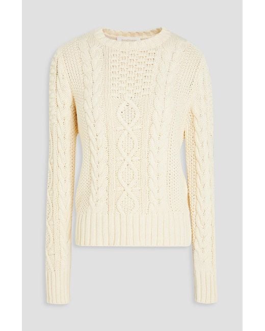 Zimmermann Natural Cable-knit Cotton-blend Sweater