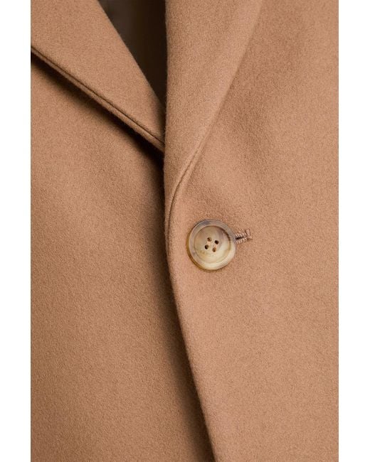 Sandro Brown Wool-blend Felt Coat for men