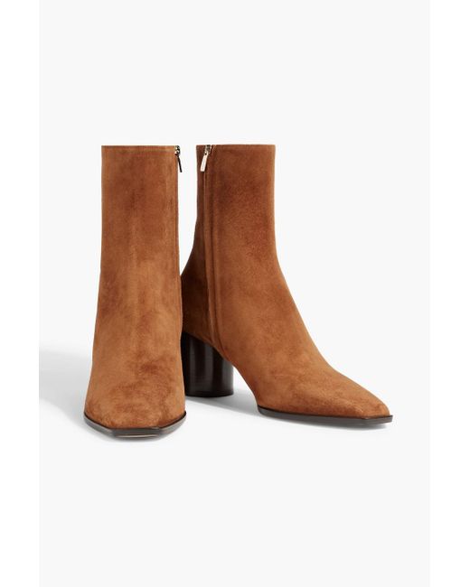 Ferragamo Brown Pampero Suede Ankle Boots