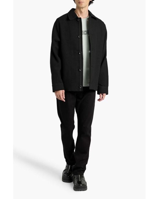 Rag & Bone Black Henerson Wool-blend Twill Overshirt for men