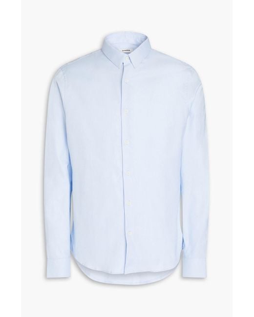 Sandro Blue Cotton Oxford Shirt for men