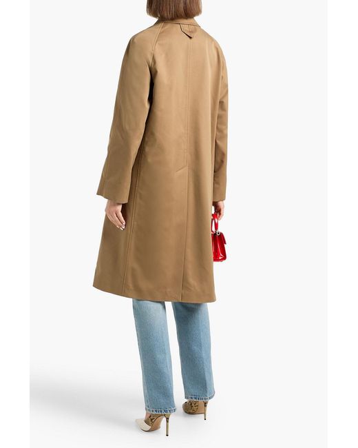 Victoria Beckham Natural Cotton-Blend Twill Trench Coat