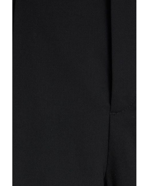 Jacquemus Black Pleated Wool-blend Twill Shorts for men