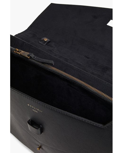Boglioli Black Textured-leather Shoulder Bag for men