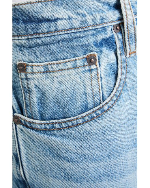 FRAME Blue Le Slouchy Low-rise Straight-leg Jeans