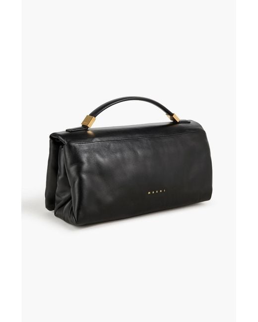 Marni Black Prisma Leather Tote