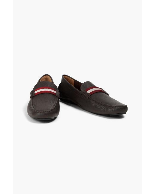 Bally Black Waltec Pebbled-Leather Driving Shoes for men