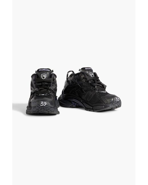 Balenciaga Black Runner Nylon, Rubber And Mesh exaggerated-sole Sneakers
