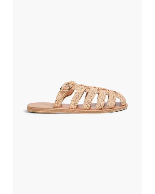 Ancient Greek Sandals Natural Cosima Raffia Sandals