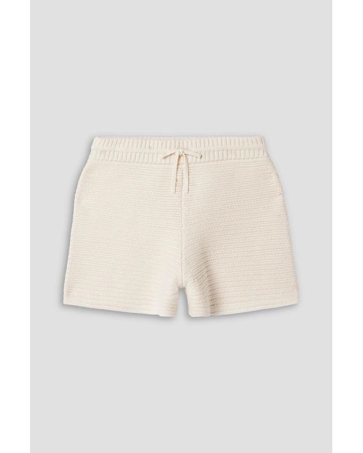 La Ligne Natural Jane Crocheted Cotton-Blend Shorts