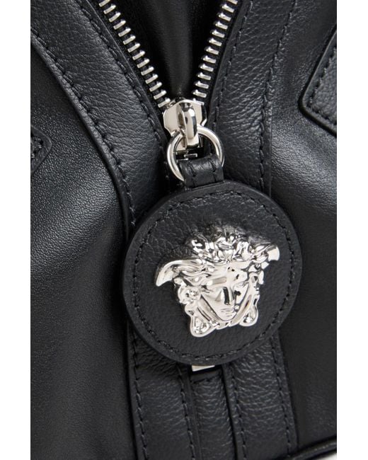 Versace Black Schultertasche "repeat" aus leder