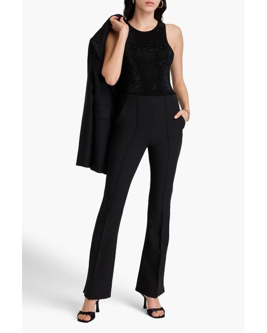 Veronica Beard Black Crepe Flared Pants