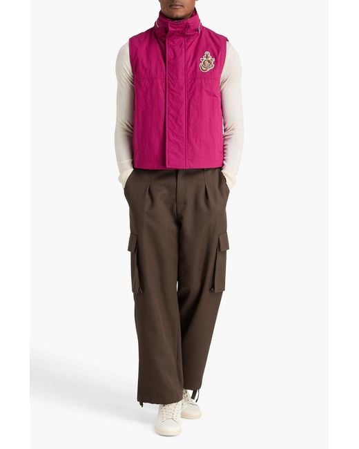 Moncler Pink Tryfan Cotton-Blend Shell Vest for men