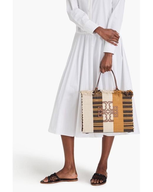 Ella metallic canvas tote cheap