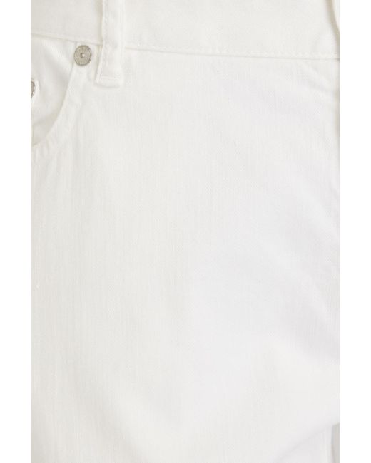 120% Lino White Linen-blend Twill Pants for men