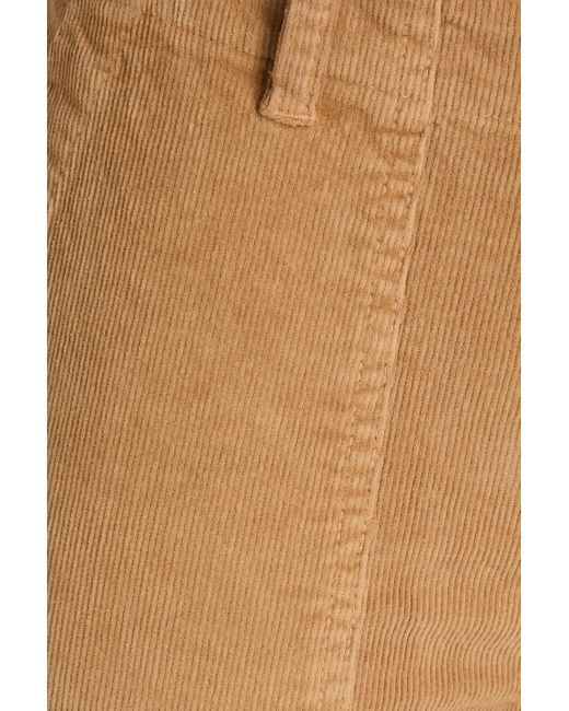 Nili Lotan Natural Jenna Cropped Cotton-blend Corduroy Slim-leg Pants