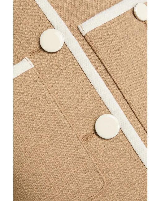 Veronica Beard Natural Beale Cotton-Blend Tweed Jacket