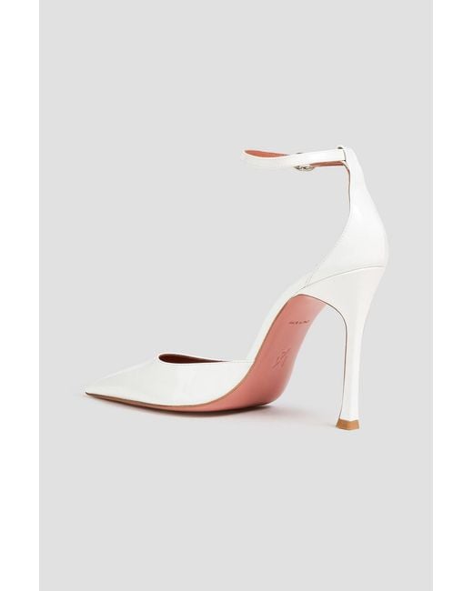 AMINA MUADDI White Kim 105 Patent-leather Pumps
