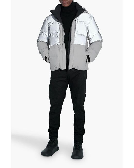 Aztech Mountain Gray Super Nuke Quilted Down Ski Jacket for men