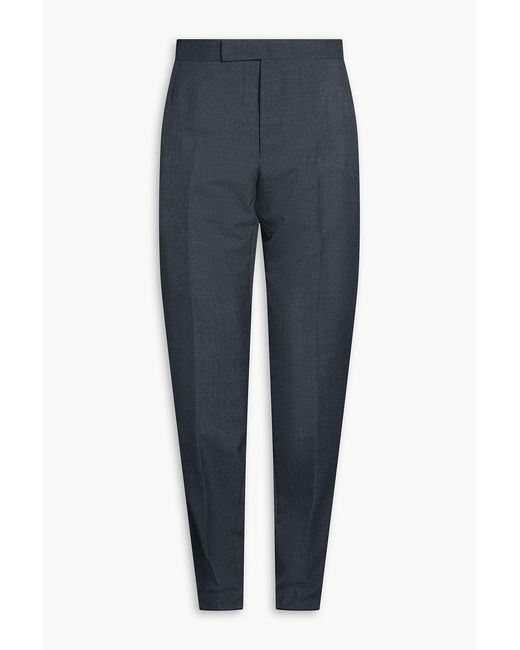 Thom Browne Blue Wool-Blend Pants for men