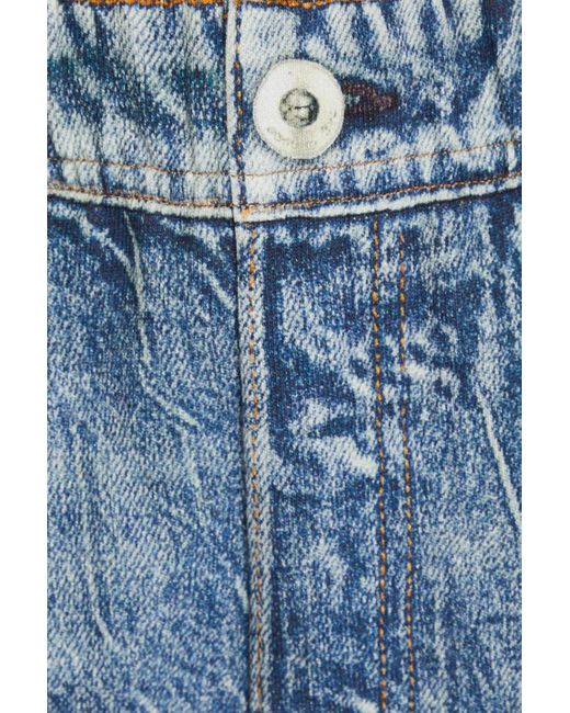 Rag & Bone Blue Miramar Denim-effect French Cotton-terry Tapered Pants