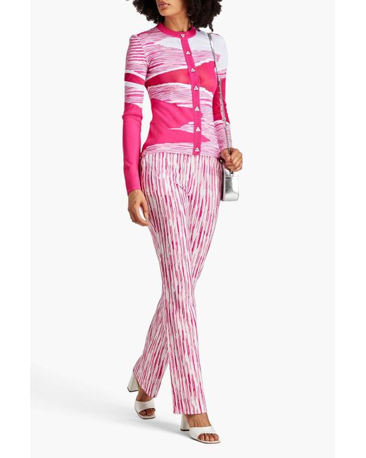 Missoni Pink Crochet-knit Flared Pants