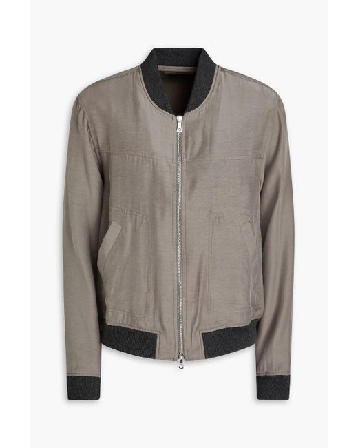 Officine Generale Gray Stefano Lyocell Bomber Jacket for men