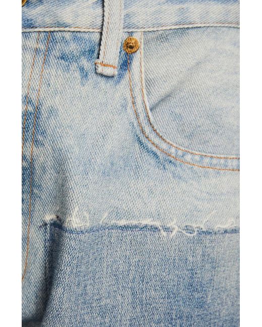 Rag & Bone Blue Harlow Denim-effect Canvas Straight-leg Jeans