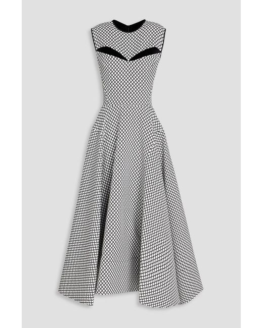 Maticevski Gray Cutout Cotton And Silk-blend Maxi Dress