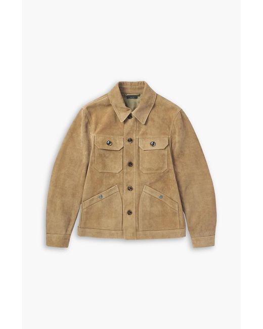 Tom Ford Natural Heathered Suede Jacket for men